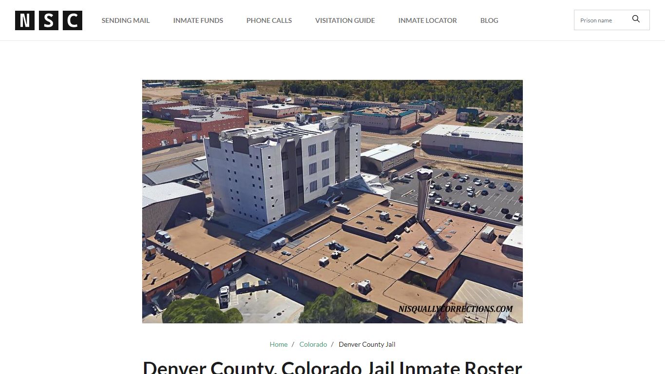 Denver County, Colorado Jail Inmate Roster